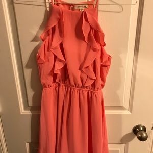 Light pink ruffled top dress